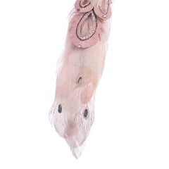 Decoratiune Craciun, Paun pasare cu gliter, roz, 38cm