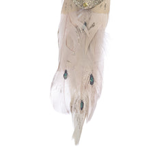 Decoratiune Craciun, Paun pasare cu gliter, auriu, 38cm