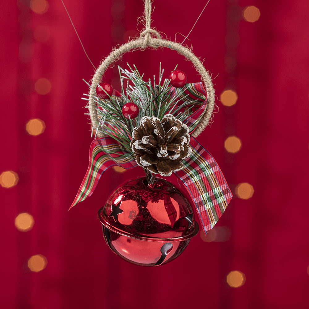 Clopoțel cu con decorativ pentru Crăciun, Roșu