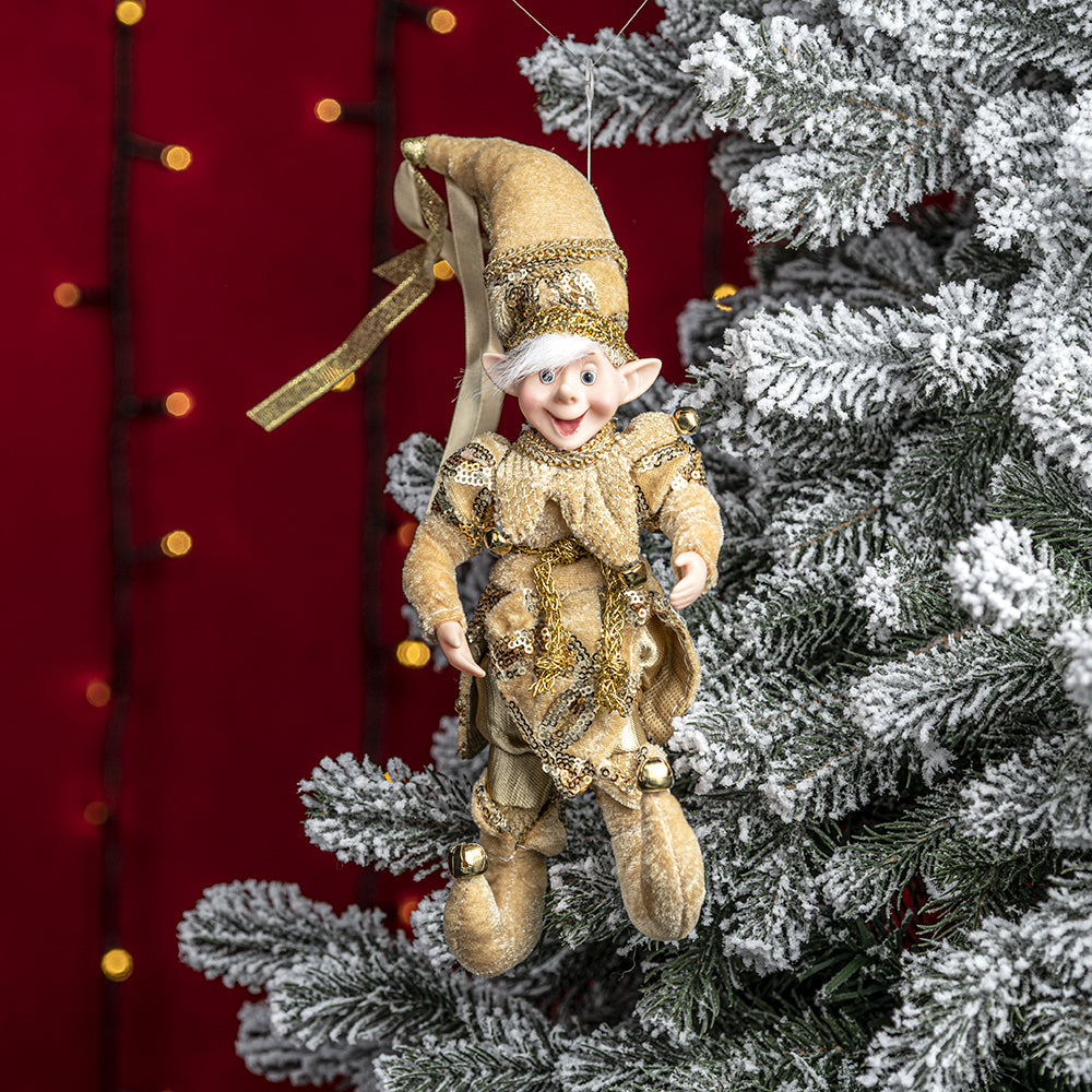 Decorațiune Crăciun, Ornament Brad Spiridus, 30cm, Auriu